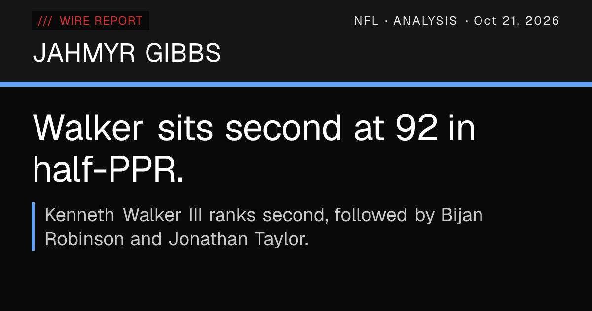 Gibbs tops Boone's Week 7 running back trade chart — Wire Report
