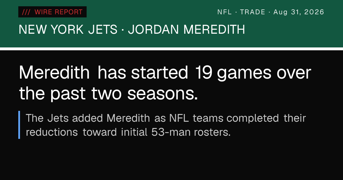 Jets acquire Jordan Meredith from Raiders in roster-deadline trade ...