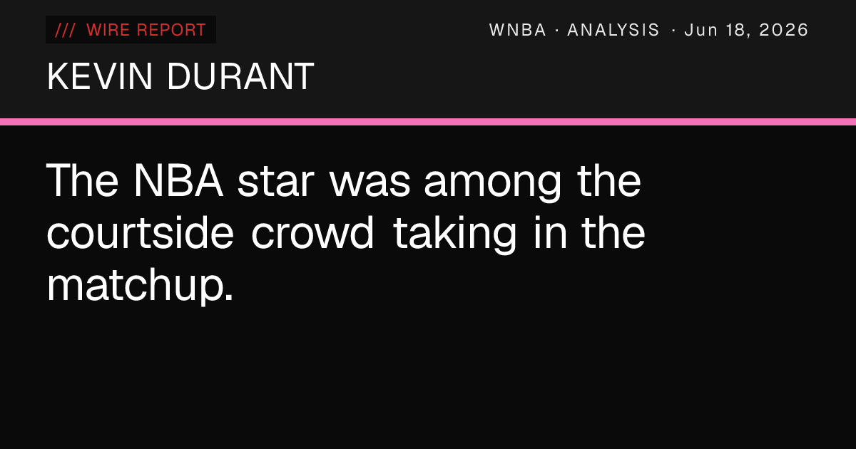 Kevin Durant Spotted Courtside at WNBA Commissioner's Cup Game in LA ...