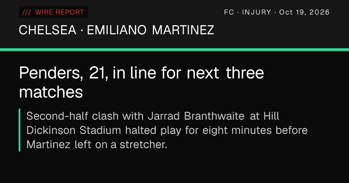 Martinez breaks jaw in Chelsea 2-0 win at Everton — Injury Update ...